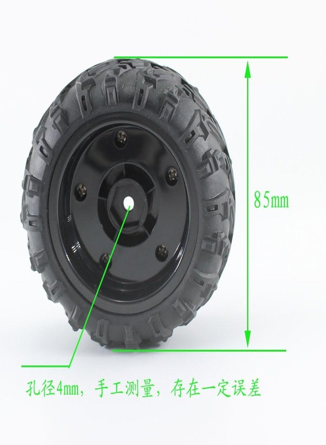 KingVal 4PCS Rubber Wheels Tires 85x47mm Hex 12mm RC Parts Compatible with WLtoys 144001 144002 144010 124016 124019, SCY 16101 16102 16201, MJX H16H H16E H16P RC Cars - Image 3